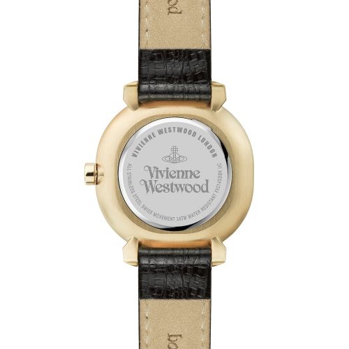 Womens Black/Gold Mayfair Leather Watch 44362 by Vivienne Westwood from Hurleys