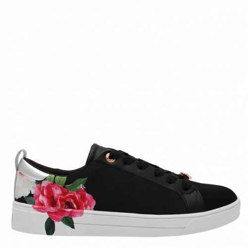 Womens Black Rialy Satin Print Trainers 42388 by Ted Baker from Hurleys