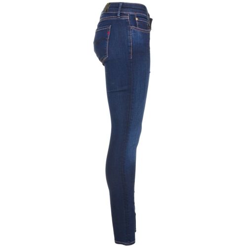 Womens Nearly Black Wash Luz Mid Rise Skinny Fit Jeans 67002 by Replay from Hurleys