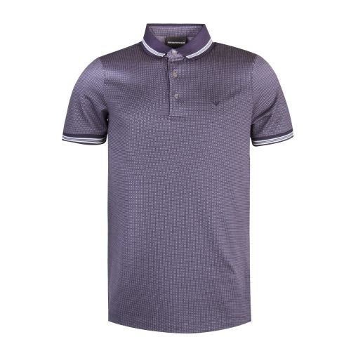 Mens Navy Tipped Textured S/s Polo Shirt 29147 by Emporio Armani from Hurleys