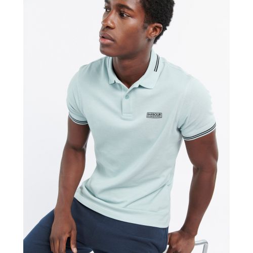 Mens Pastel Spruce Essential Tipped S/s Polo Top 105622 by Barbour International from Hurleys