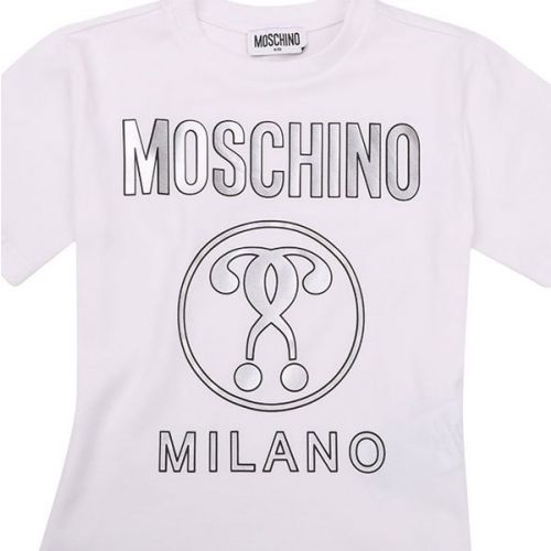 Boys White Milano Maxi S/s T Shirt 107679 by Moschino from Hurleys