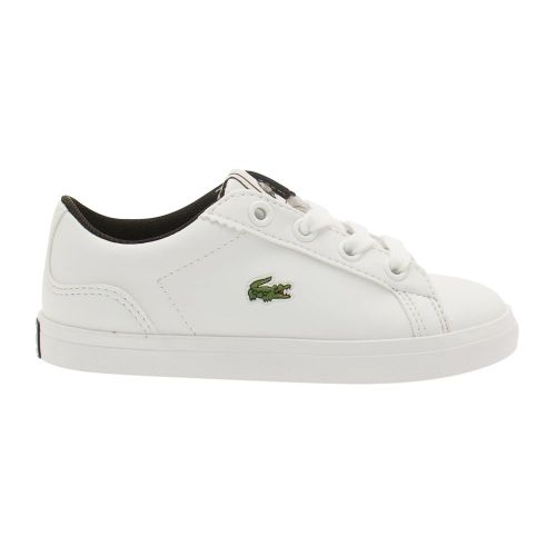 Baby White & Black Lerond Trainer 7337 by Lacoste from Hurleys