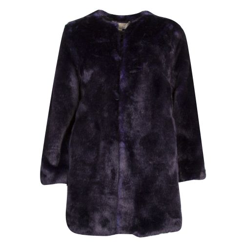 Womens Navy Faux Fur Coat 34048 by Michael Kors from Hurleys
