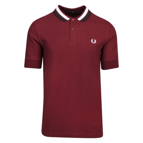 Mens Mahogany Bold Tipped S/s Polo Shirt 47684 by Fred Perry from Hurleys