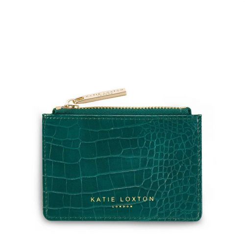 Womens Forest Green Celine Croc Card Holder 80639 by Katie Loxton from Hurleys