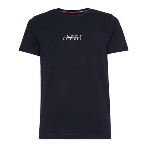 Mens Desert Sky Square Logo S/s T Shirt 109251 by Tommy Hilfiger from Hurleys