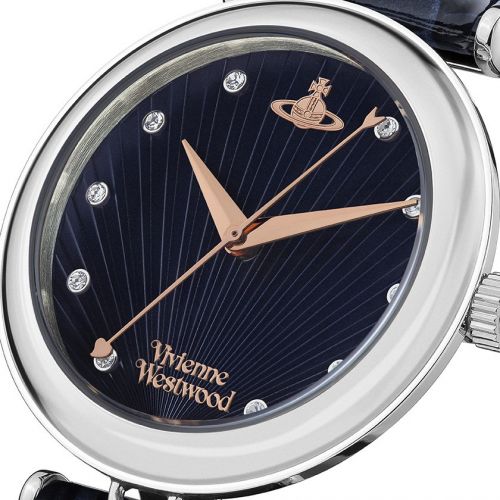 Womens Dark Blue/Silver Trafalger Leather Watch 96376 by Vivienne Westwood from Hurleys
