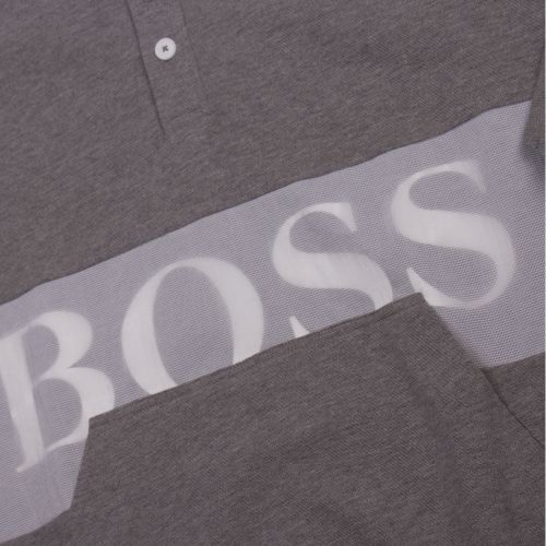 Casual Mens Light Grey Wolton Polo Collar Sweat Top 44918 by BOSS from Hurleys