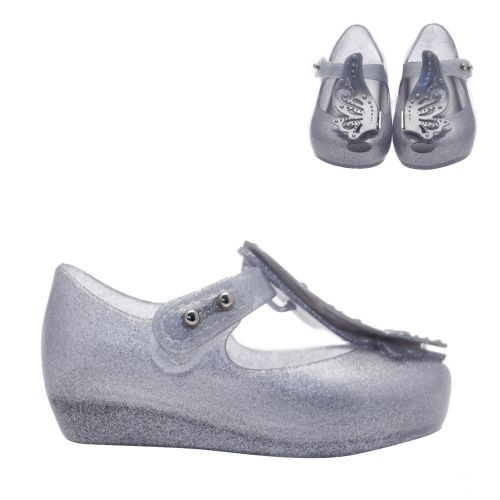 Silver Ultragirl Wings Shoes (4-9) 28031 by Mini Melissa from Hurleys