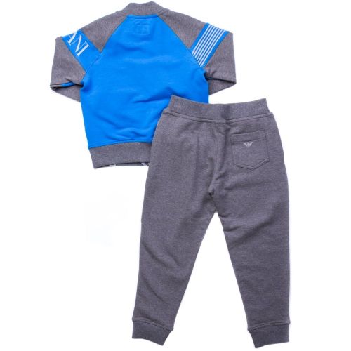 Boys Blue Logo Contrast Tracksuit 62419 by Armani Junior from Hurleys