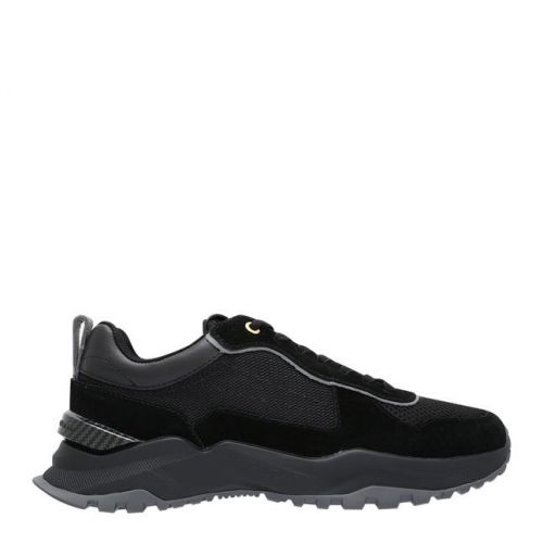 Mens Black Suede Leo Carrillo Carbon Fibre Trim Trainers 108864 by Android Homme from Hurleys