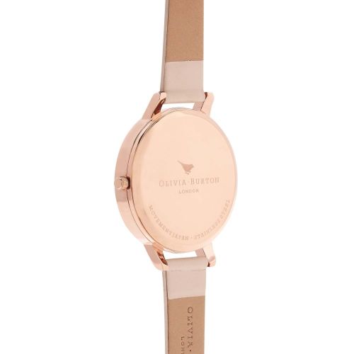 Womens Nude Peach Rose Gold & Silver White Big Dial Watch 10058 by Olivia Burton from Hurleys