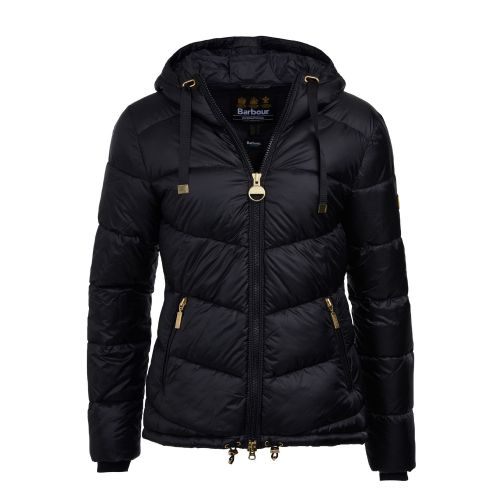 Womens Black Brace Hooded Quilted Jacket 46594 by Barbour International from Hurleys