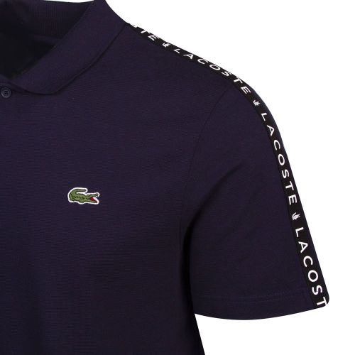 Mens Navy Logo Tape S/s Polo Shirt 91029 by Lacoste from Hurleys
