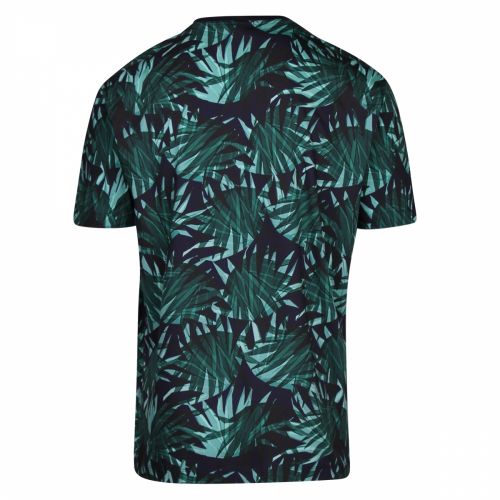 Casual Mens Dark Blue Tlight Palm Leaf S/s T Shirt 37582 by BOSS from Hurleys