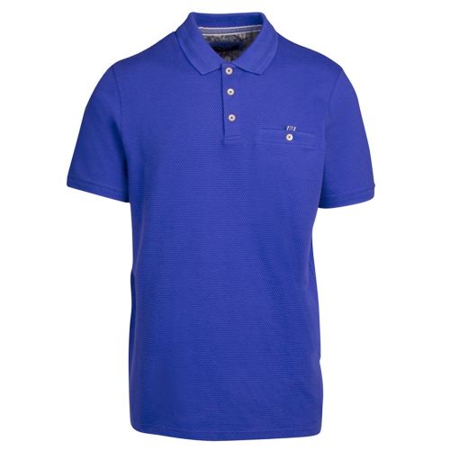 Mens Blue Vardy Textured S/s Polo Shirt 36018 by Ted Baker from Hurleys