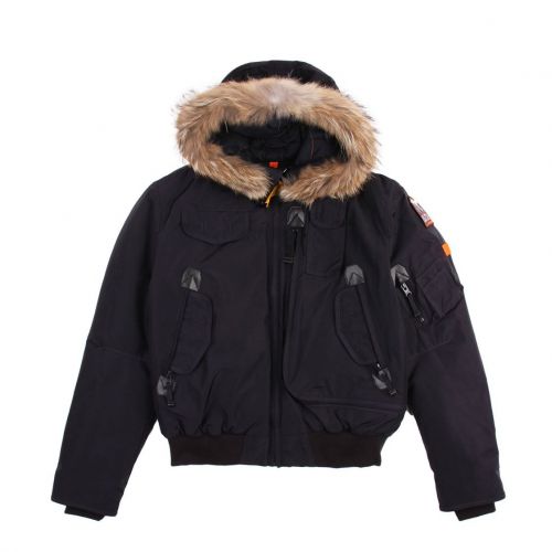 Boys Navy Gobi Fur Hooded Jacket 93377 by Parajumpers from Hurleys