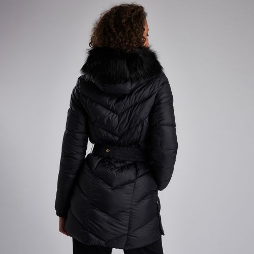 Womens Black Highpoint Hooded Quilted Coat 46651 by Barbour International from Hurleys