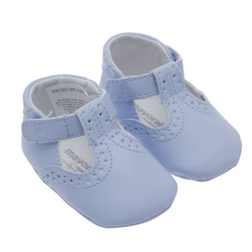 Baby Sky Blue T-Bar Shoes (15-19) 22512 by Mayoral from Hurleys