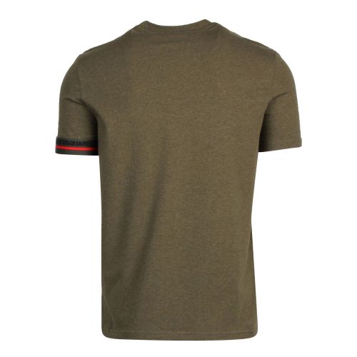 Mens Military Green Taped Arm S/s T Shirt 80055 by Dsquared2 from Hurleys