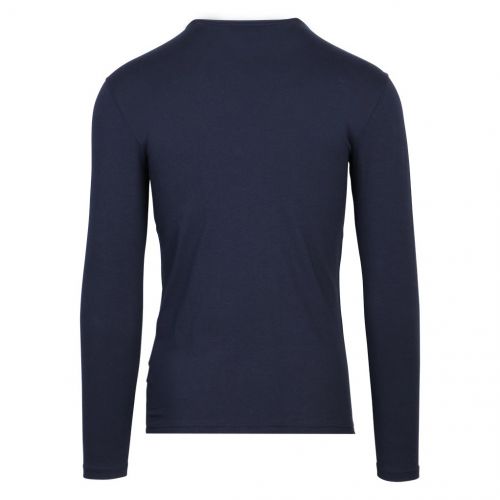Mens Navy Bold Monogram Slim Fit L/s T Shirt 101516 by Emporio Armani Bodywear from Hurleys