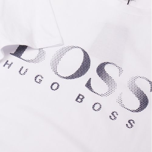 Mens Off White Big Logo Beach S/s T Shirt 31872 by BOSS from Hurleys