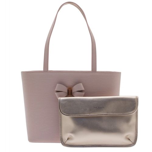 Womens Light Pink Bowmisa Small Shopper Bag & Pouch 22863 by Ted Baker from Hurleys