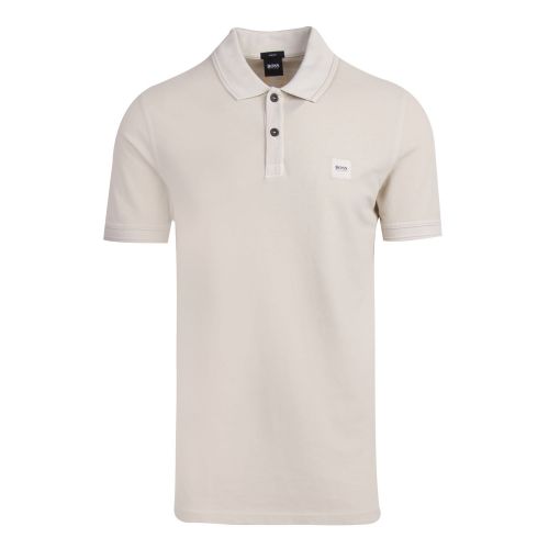 Casual Mens Light Grey Prime Slim Fit S/s Polo Shirt 74509 by BOSS from Hurleys