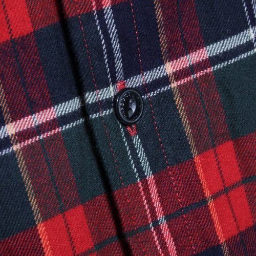 Mens Rich Red Castleford Check L/s Shirt 70985 by Barbour from Hurleys