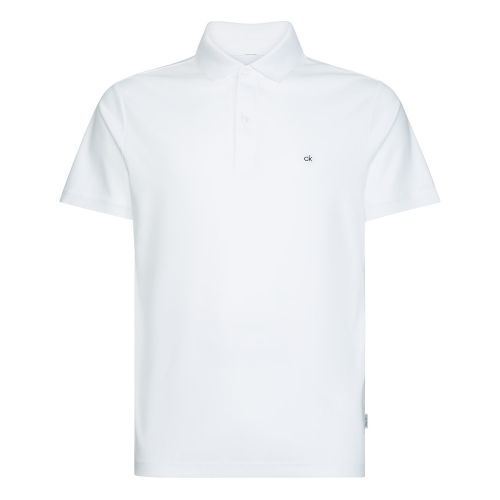 Mens White Soft Interlock Slim Fit S/s Polo Shirt 56156 by Calvin Klein from Hurleys