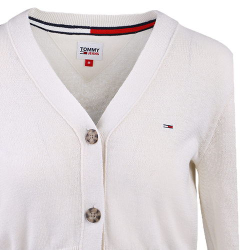 Womens Ancient White Fitted Spring Cardigan 107577 by Tommy Jeans from Hurleys