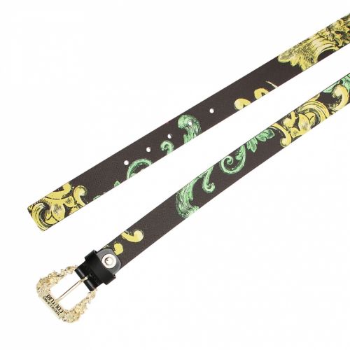 Womens Black Baroque Mix Print Belt 49135 by Versace Jeans Couture from Hurleys