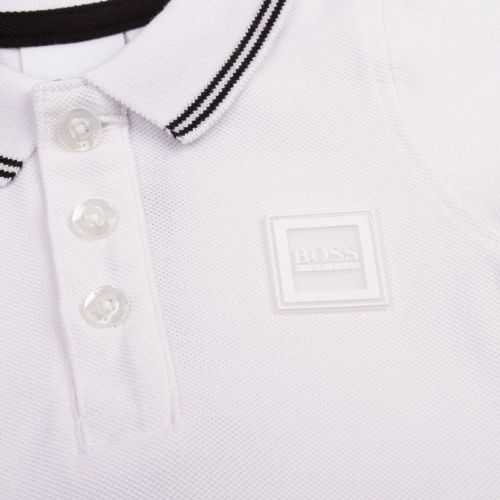 Toddler White Tipped Badge S/s Polo Shirt 90294 by BOSS from Hurleys