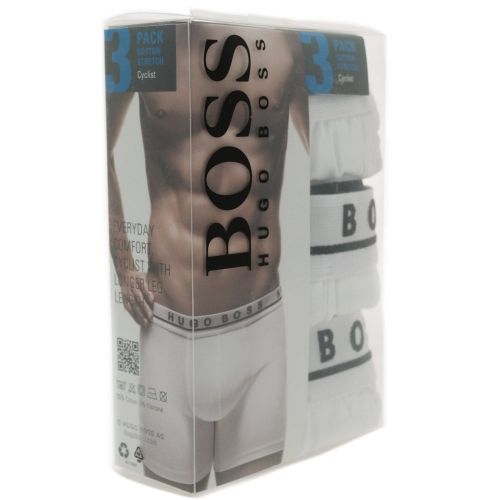 Mens White Cyclist 3 Pack Boxers 67257 by BOSS from Hurleys