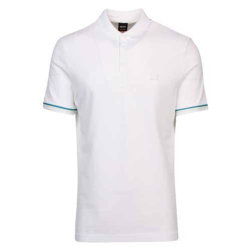 Casual Mens White Printcat S/s Polo Shirt 50535 by BOSS from Hurleys