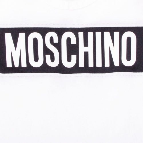 Boys White Colour Block S/s T Shirt 101278 by Moschino from Hurleys