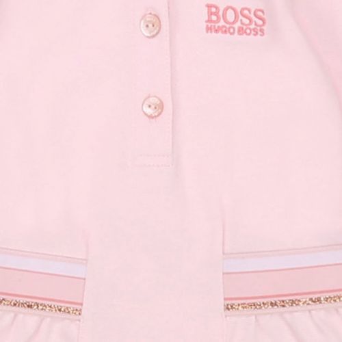 BOSS Baby Pale Pink Polo L/s Dress 75243 by BOSS from Hurleys
