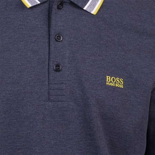 Athleisure Mens Navy Plisy L/s Polo Shirt 100769 by BOSS from Hurleys