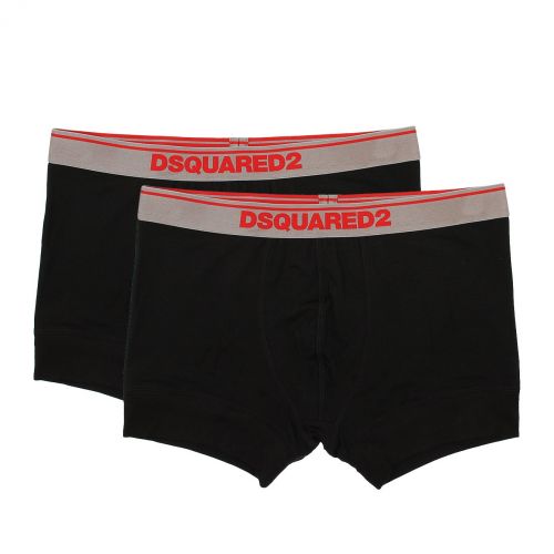 Dsquared2  Trunks Mens Black Twin Pack