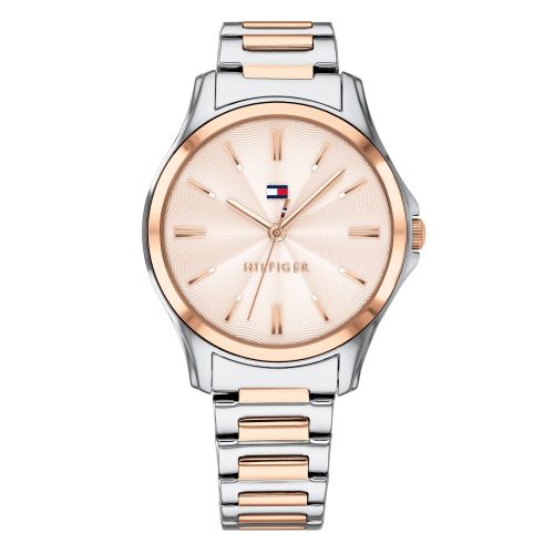Womens Silver/Rose Gold/Blush Lori Bracelet Watch 44203 by Tommy Hilfiger from Hurleys
