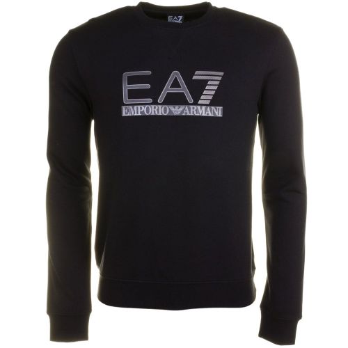 Mens Black Training Logo Series Crew Sweat Top 64334 by EA7 from Hurleys