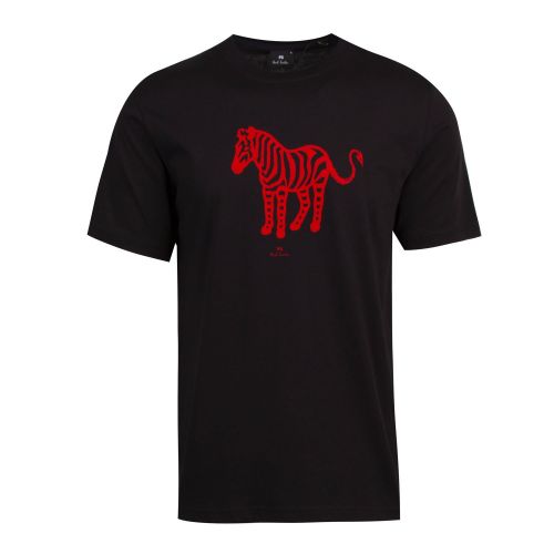 Mens Black Devil Zebra Regular Fit S/s T Shirt 73995 by PS Paul Smith from Hurleys