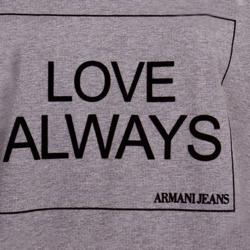 Womens Grey Love Always S/s T Shirt 70297 by Armani Jeans from Hurleys