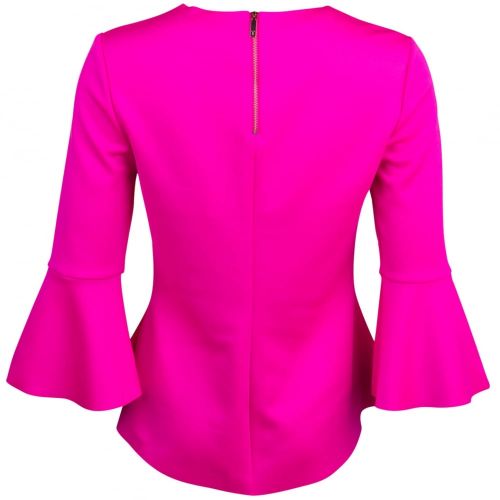Womens Bright Pink Gigih Bell Sleeve Top 18401 by Ted Baker from Hurleys