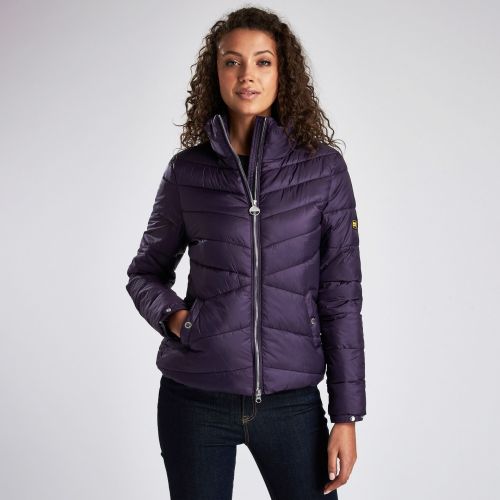Womens Tempest Purple Dual Quilted Jacket 46612 by Barbour International from Hurleys