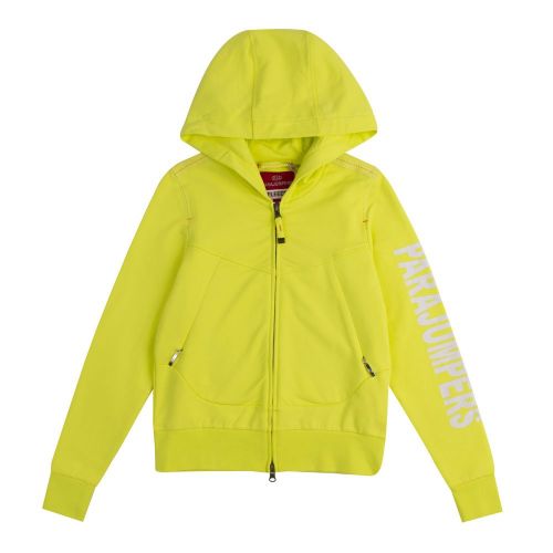 Girls Acid Green Tarina Hooded Zip Through Sweat Top 81463 by Parajumpers from Hurleys