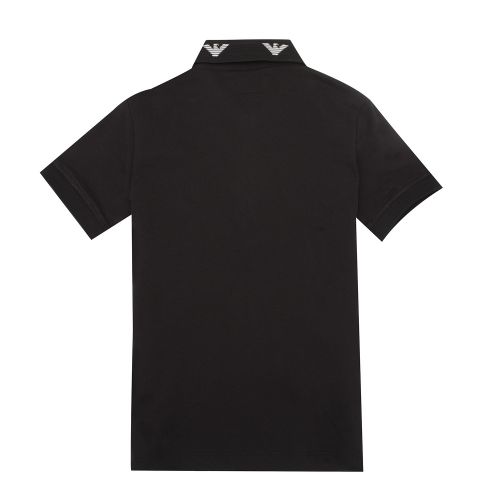 Boys Black Logo Collar S/s Polo Shirt 38017 by Emporio Armani from Hurleys
