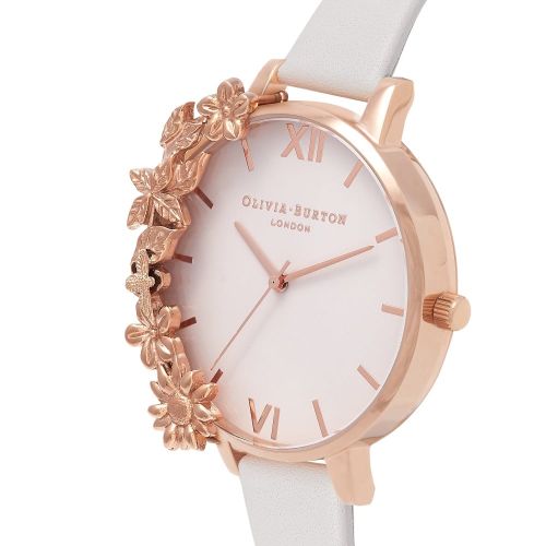 Womens Blush & Rose Gold Case Cuff Big Dial Watch 26032 by Olivia Burton from Hurleys