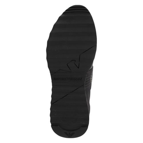Mens Black/Anthracite Branded Knit Strap Trainers 45738 by Emporio Armani from Hurleys